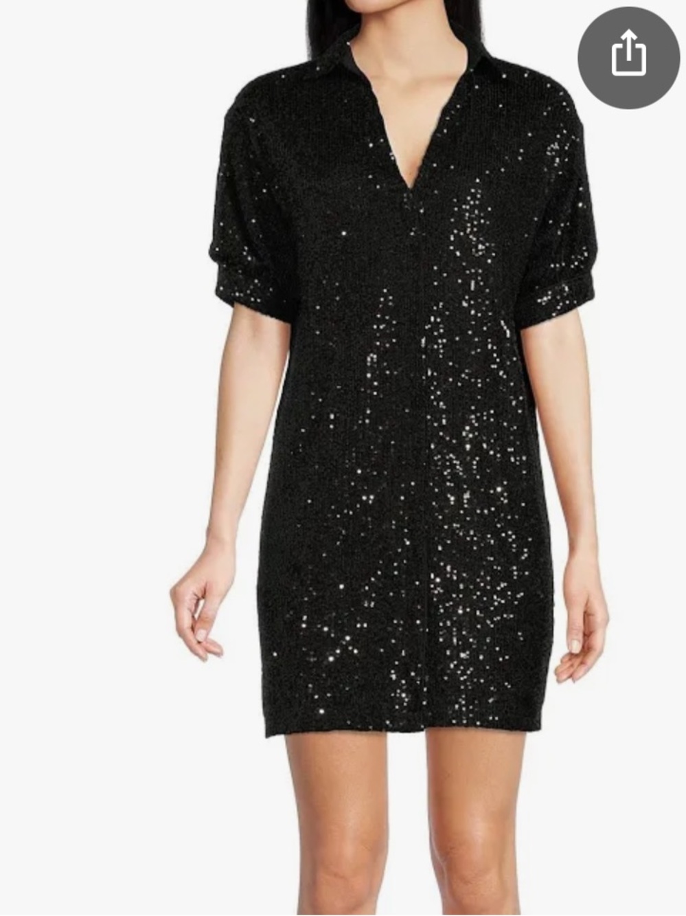 Everly Black Sequin Mini Dress, Size XSmall